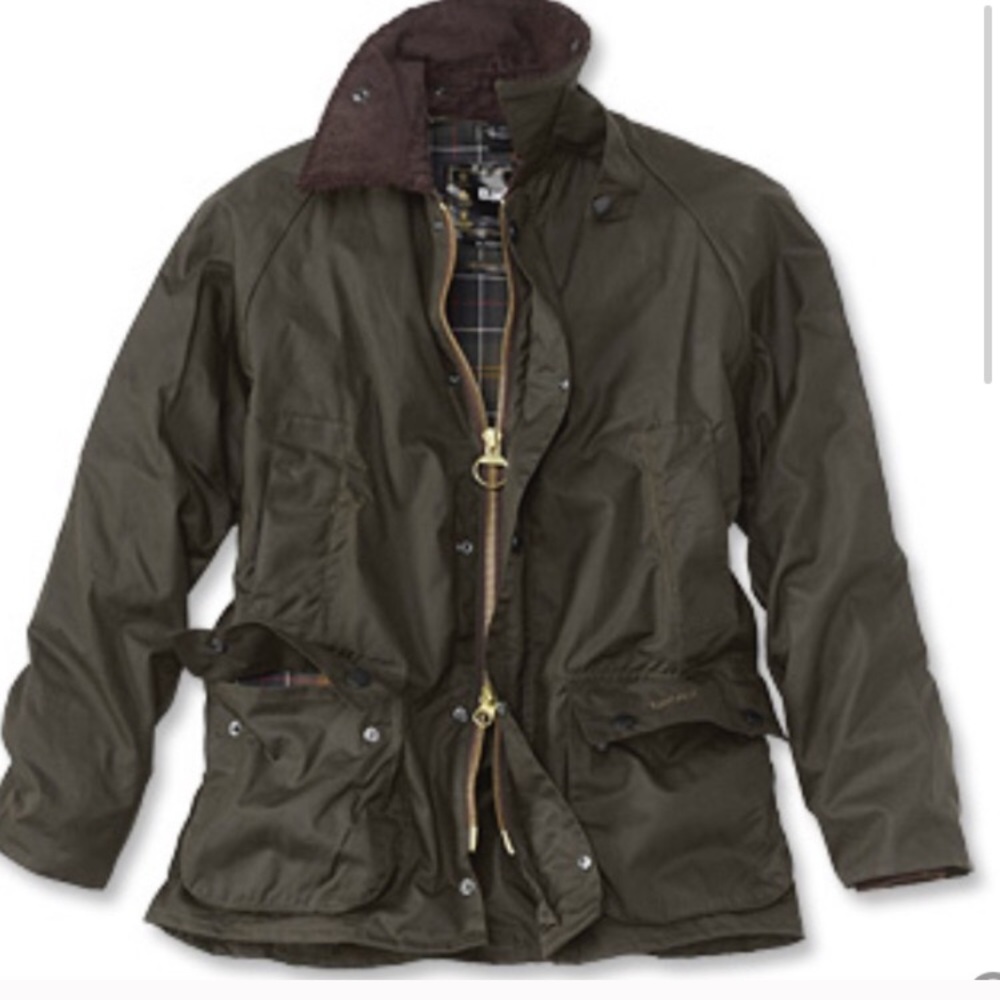 Classic Barbour Beaufort waxed cotton jacket